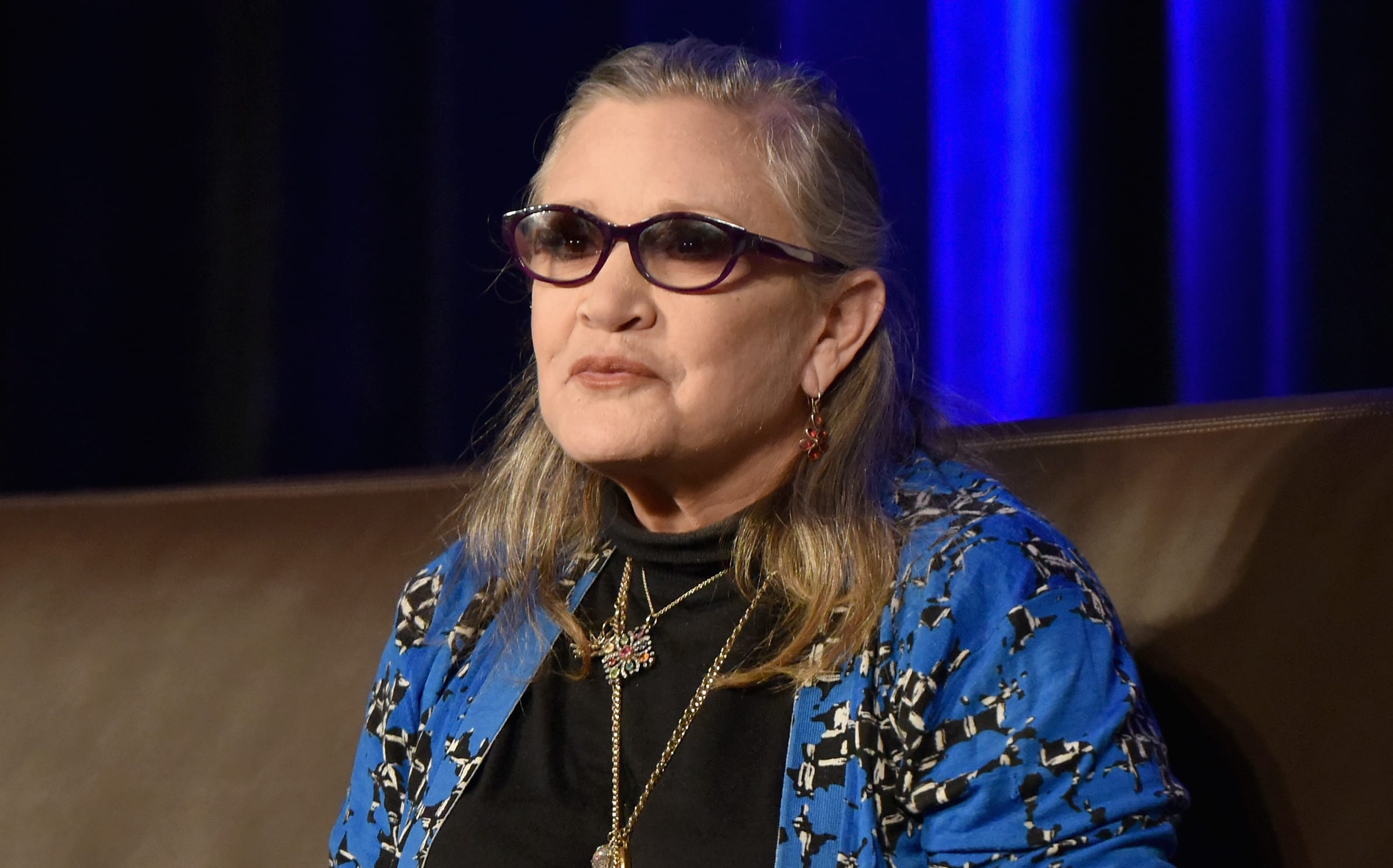 US actor Carrie Fisher, who played Princess Leia in Star Wars.