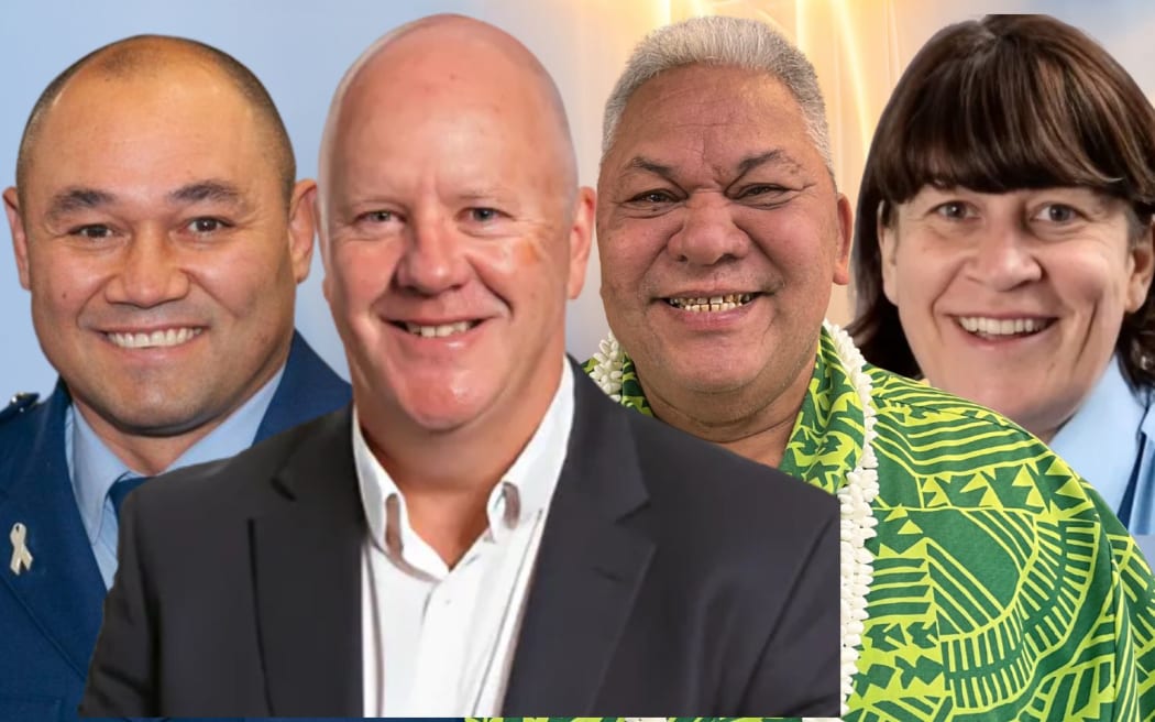 From left: Acting Superintendent Sila Fagaesea Siaki, Auckland Council Chief Executive Phil Wilson, Manukau Ward Councillor Alf Filipaina, and Acting Deputy Commissioner Jill Rogers.