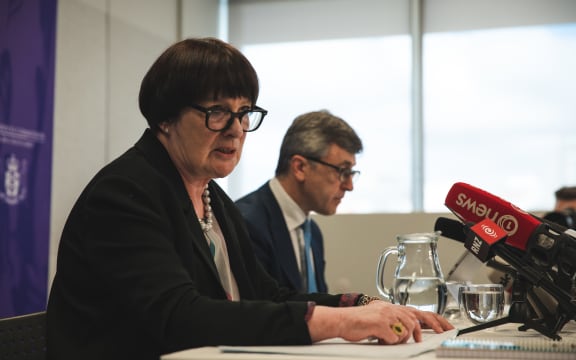Deputy State Services Commissioner Helene Quilter and Solicitor-General Mike Heron QC.