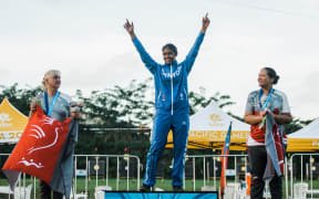Archer Jil Walter who won Samoa's first gold medal of the Pacific Games in archery.
