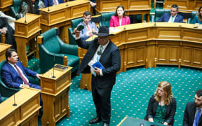 Maori Party MP Rawiri Waititi is sworn in at Parliament