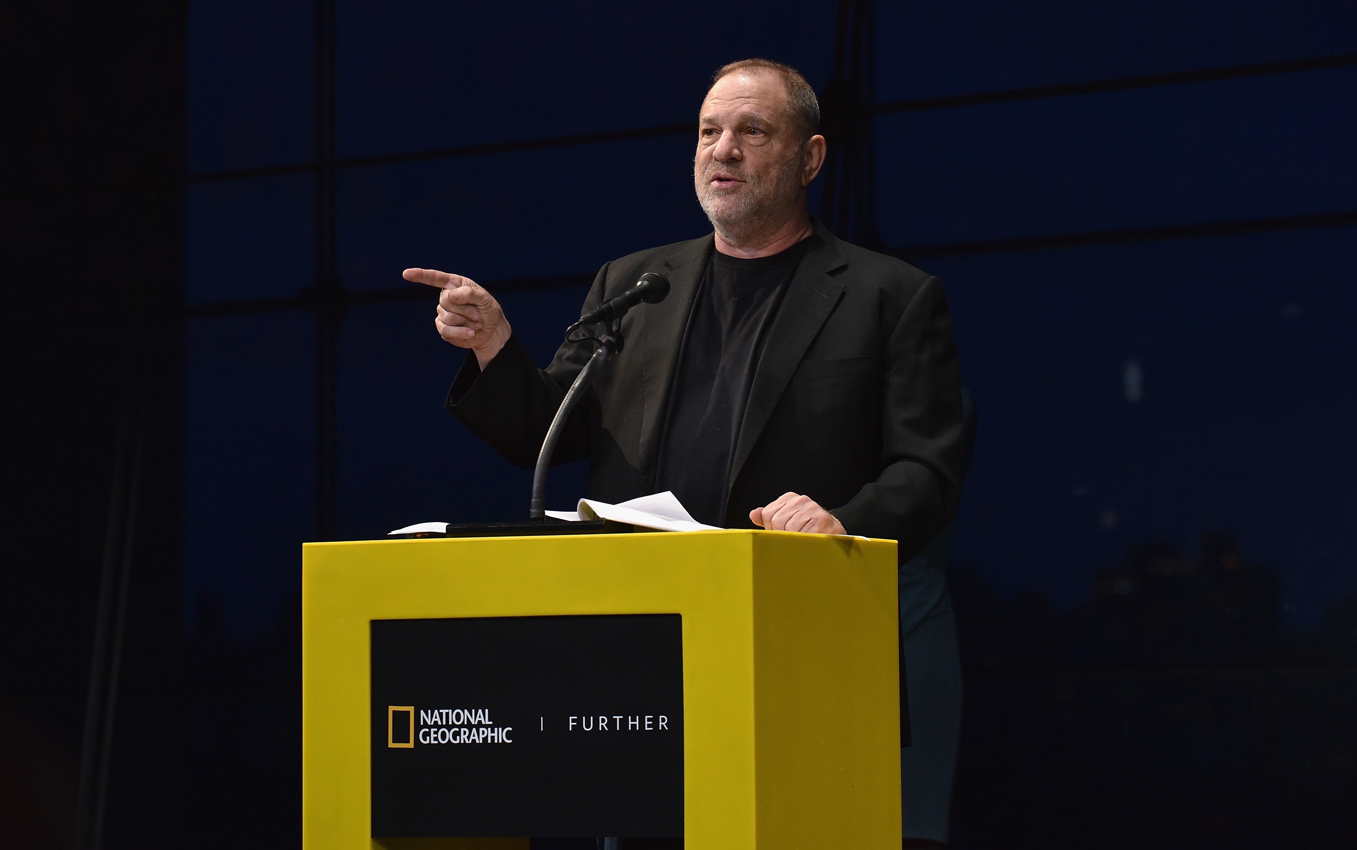 Harvey Weinstein speaking in New York this year.