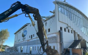 The removal of the public stand at New Plymouth Raceway is a major milestone the Tūparikino Active Community Hub project.