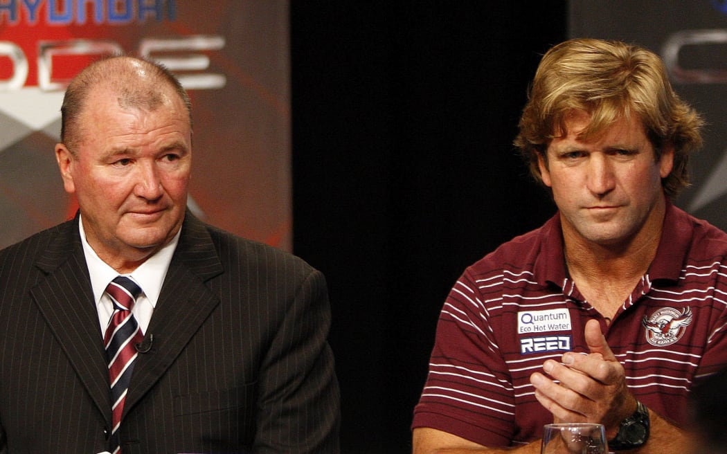 Graham Lowe Manly chief executive and Des Hasler coach in 2010.