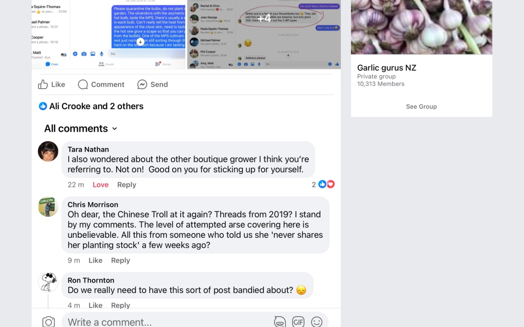 A screenshot of one of Chris Morrison's social media comments, in which he called Palmer a "Chinese troll" who was planting in disease-infected areas he dubbed "Little Wuhan".