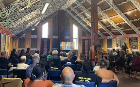 Ngāti Pūkenga whānau in attendance for the launch.