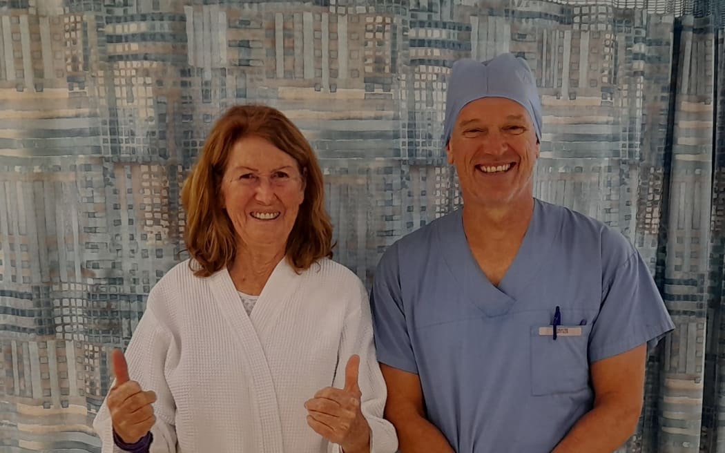 Erica Whyte and her surgeon Dr Rob Coup