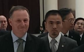 John Key visiting car manufacturer in Beijing.