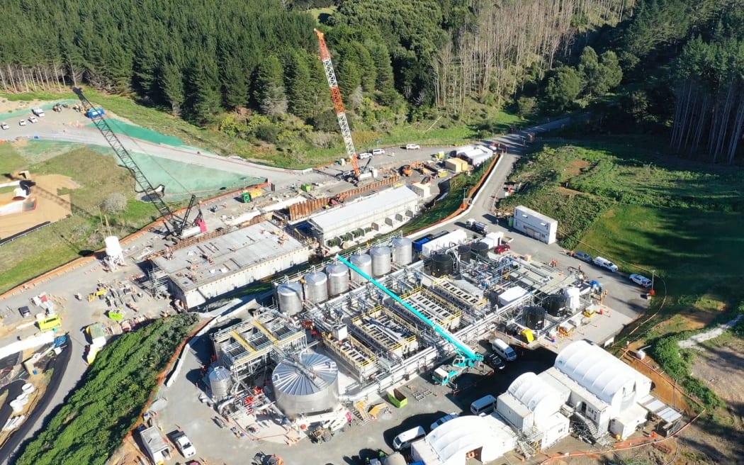 An aerial shot of Watercare's new $145 million water treatment plant in Tuakau.
