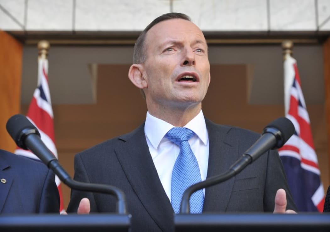 Former Australian Prime Minister Tony Abbott speaking in 2015.