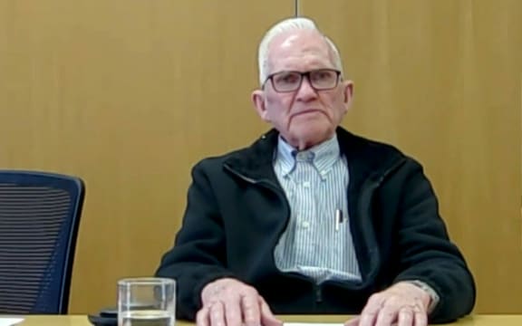 Overseeing Shepherd of Gloriavale Howard Temple speaking to the Abuse in Care Royal Commission of Inquiry on 13 October, 2022.