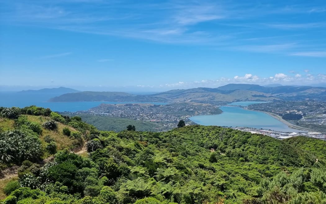 The popular Rangituhi / Colonial Knob walkway runs through bush and along farmland, and from the top walkers can see sweeping views of Porirua, Tawa, and up to Kāpiti Island.