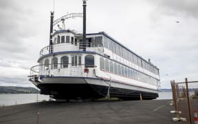 The Lakeland Queen is sitting in dry dock at Sulphur Point Rotorua.  22 January 2024 The Daily Post Photo / Andrew Warner