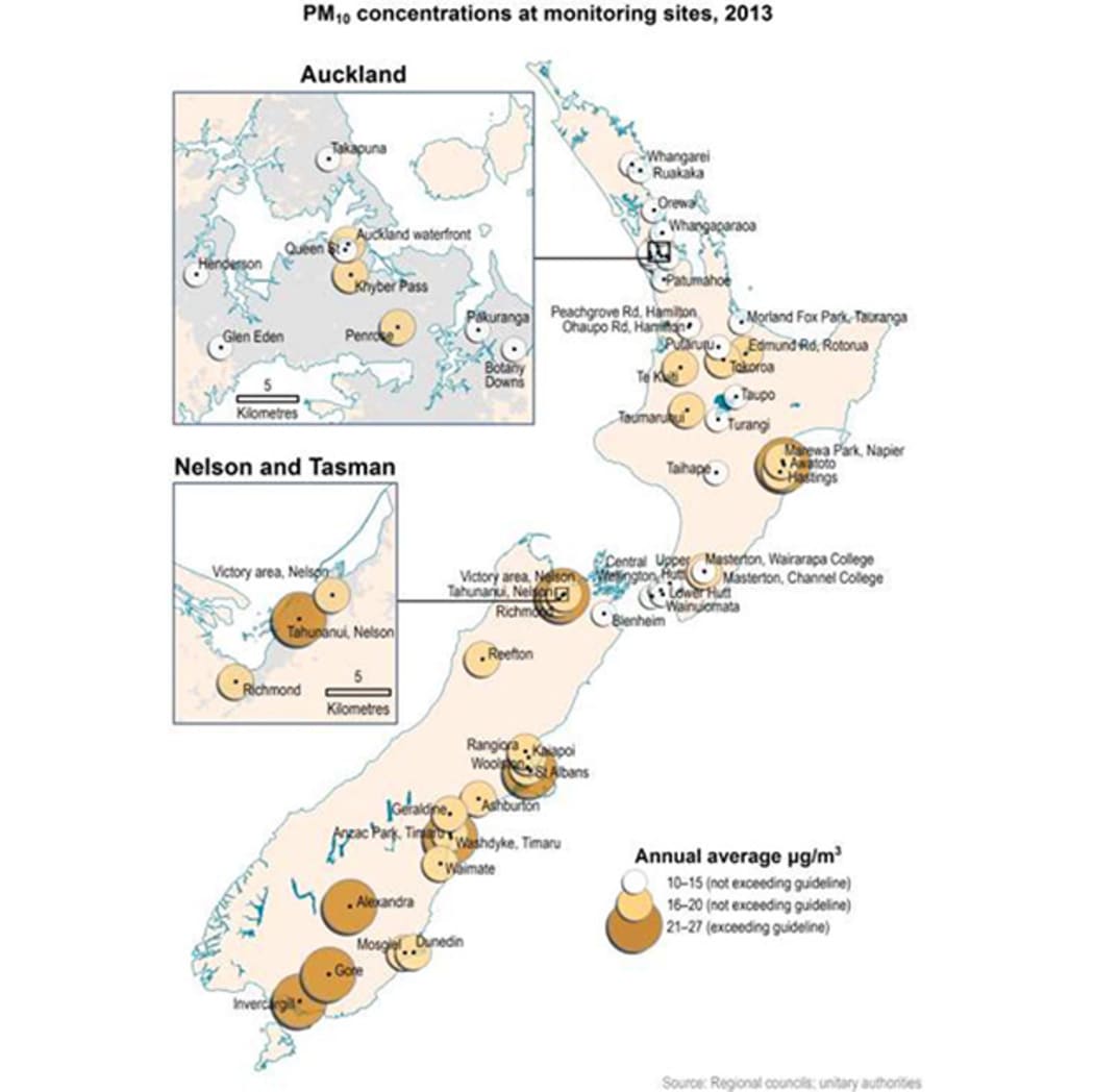 Map of air quality