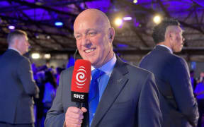 National Party Christopher Luxon speaking to RNZ on election night.