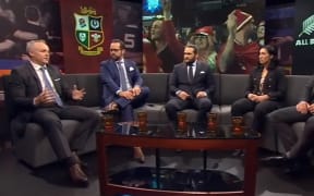 Black Fern Sarah Goss on the Sky Sports  post-match panel after the third Lions test.