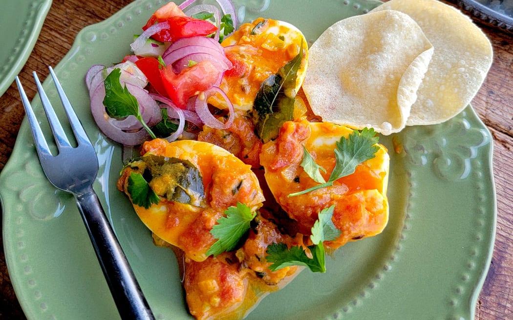 Spicy Coconut Eggs