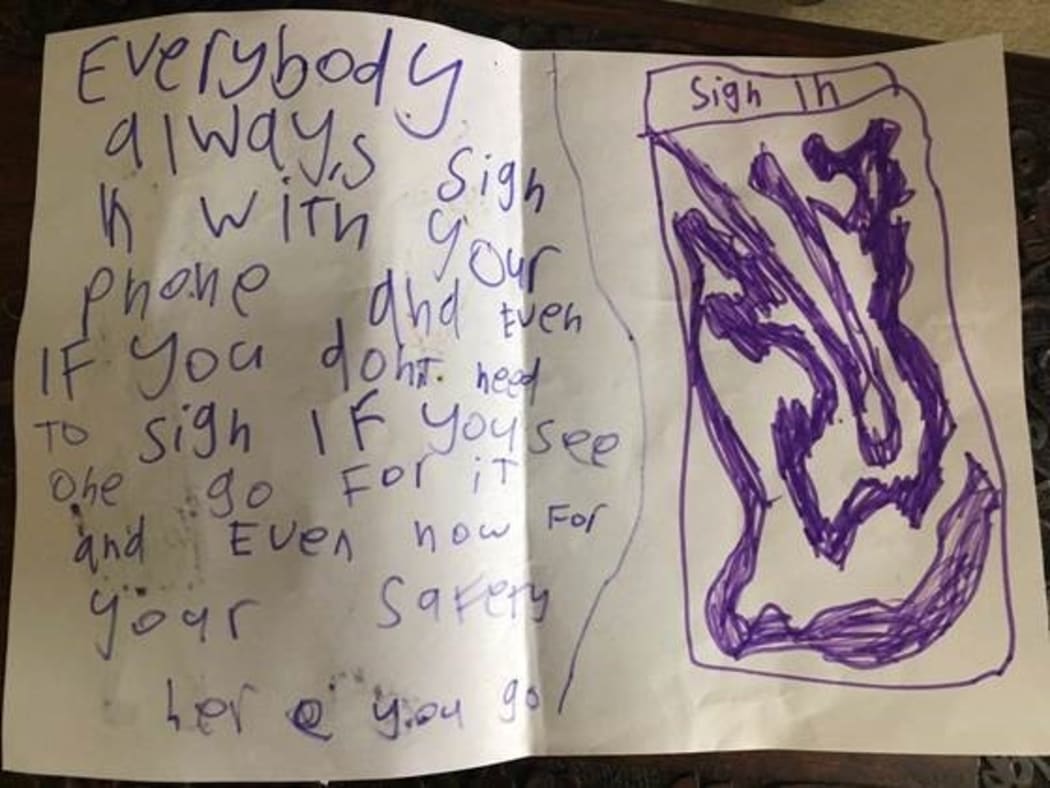 Six-year old Lola spontaneously and independently drew this in level 3 lockdown last year after she overheard relatives talking about people not scanning.
