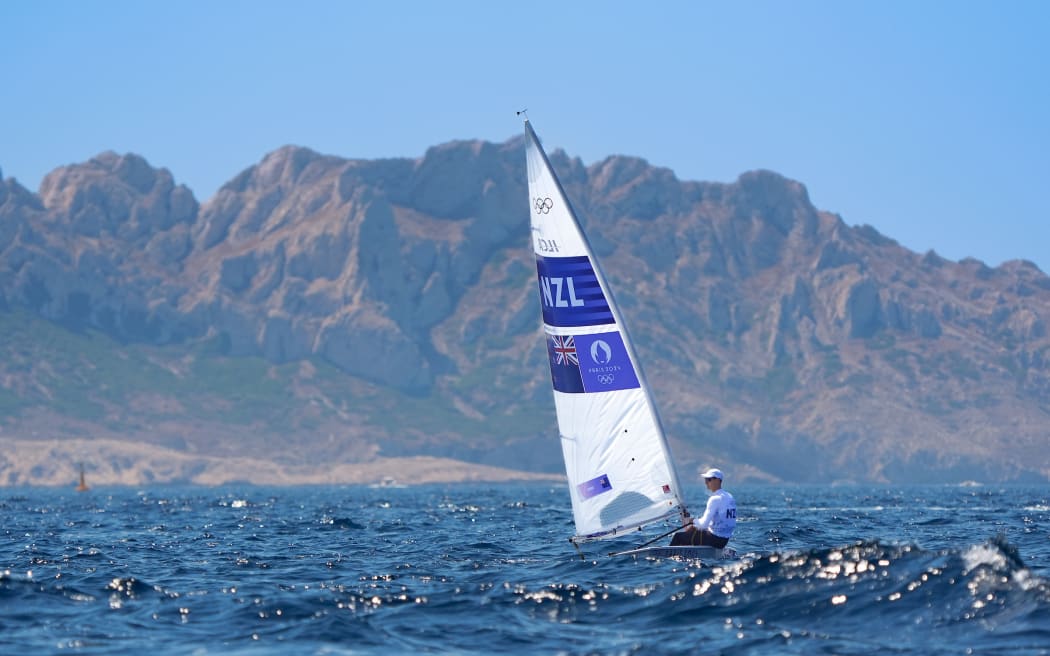 Thomas Saunders (New Zealand), Men’s Dinghy - Sailing, during the Olympic Games Paris 2024. (Photo Norbert Scanella / DPPI Media / Panoramic / www.photosport.nz