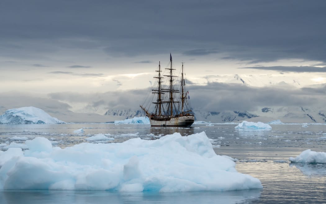The historic tall ship Bark EUROPA.