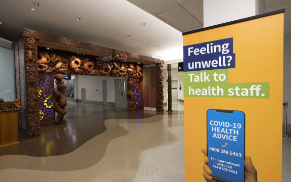 A deserted international arrival area at Auckland Airport while the city was in level 3 lockdown in May.