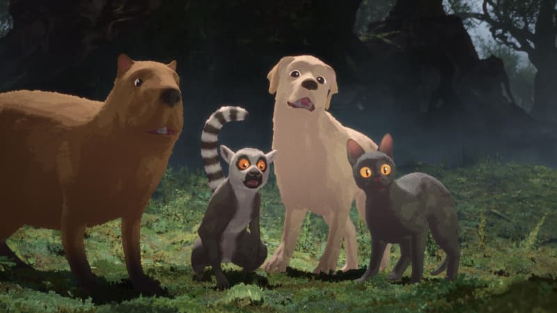 Animation film Flow follows a cat which must team up with a capybara, a lemur, a bird, and a dog to navigate a boat in search of dry land after their home is devastated by a great flood.