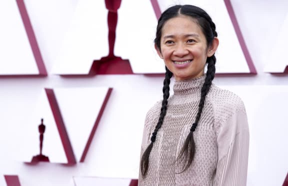 Chloe Zhao attends the 93rd Annual Academy Awards.