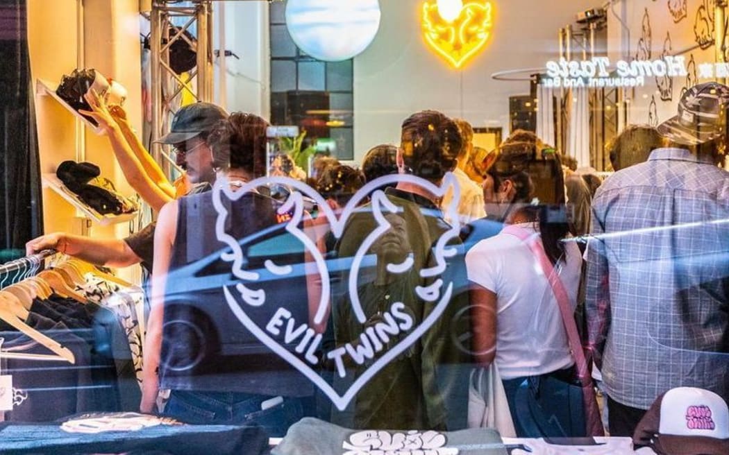 The storefront of Wellington coffee shop and retail store Evil Twins