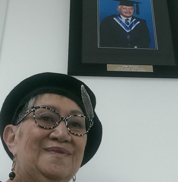 Marie Panapa posing with her late husband Rewi Panapa, who was also a founder of Te Wananga o Aotearoa.