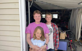 Organiser Nicky Smith with her kids Joshua and Harper.