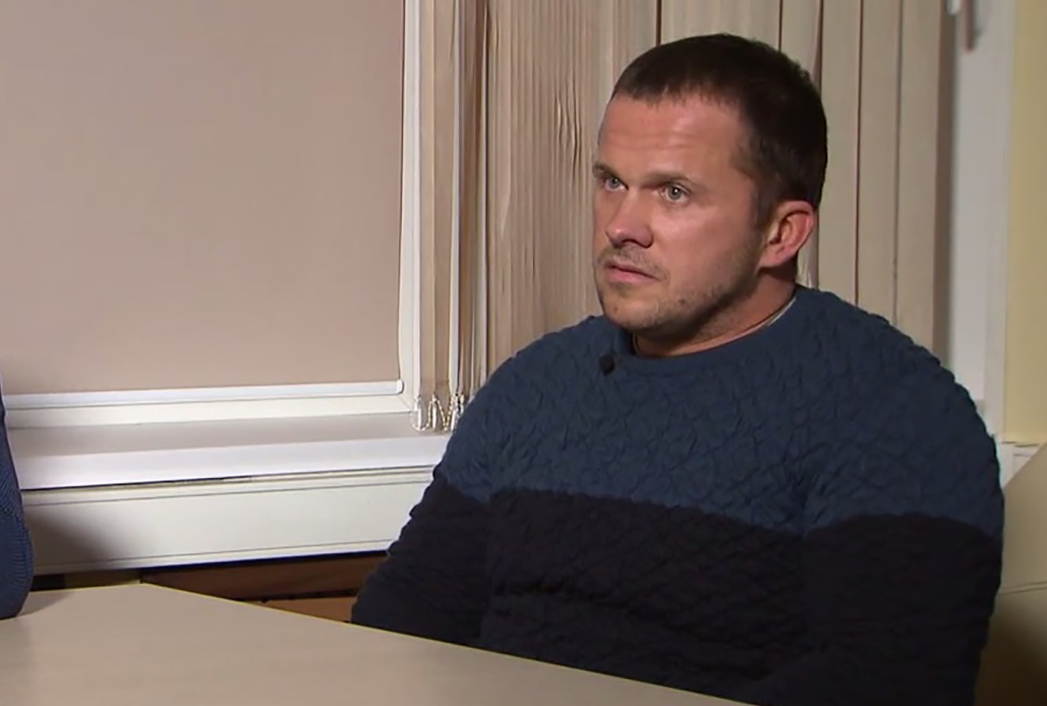 A screengrab of the the Russian men identified as Alexander Petrov and Ruslan Boshirov speaking to the RT channel in Moscow,