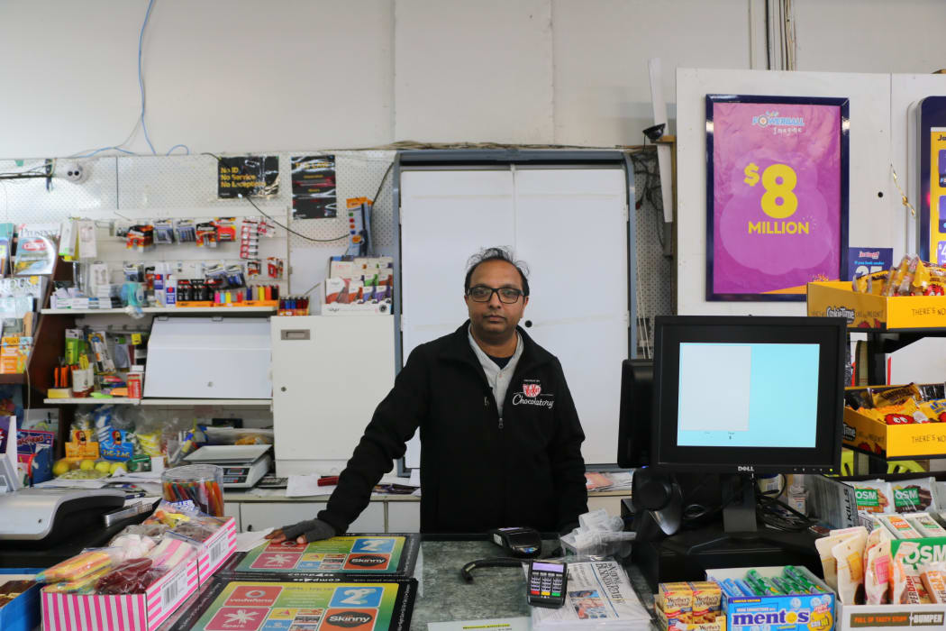 Kalpesh Patel, owner of the Hilltop Superette in Parnell.