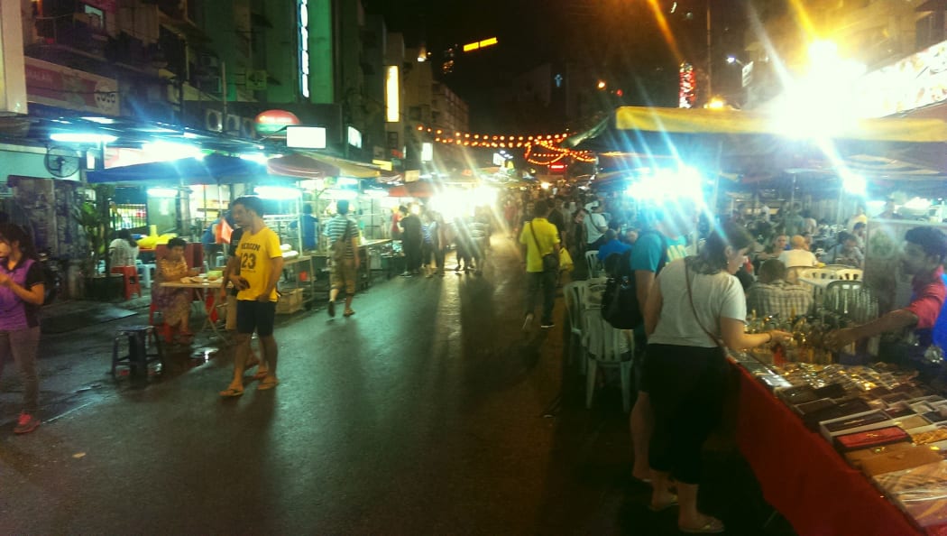 A night market in Kuala Lumpur, Malaysia