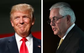 US President-elect Donald Trump and chief executive of Exxon Mobil, Rex Tillerson who has been nomiated as secretary of state.