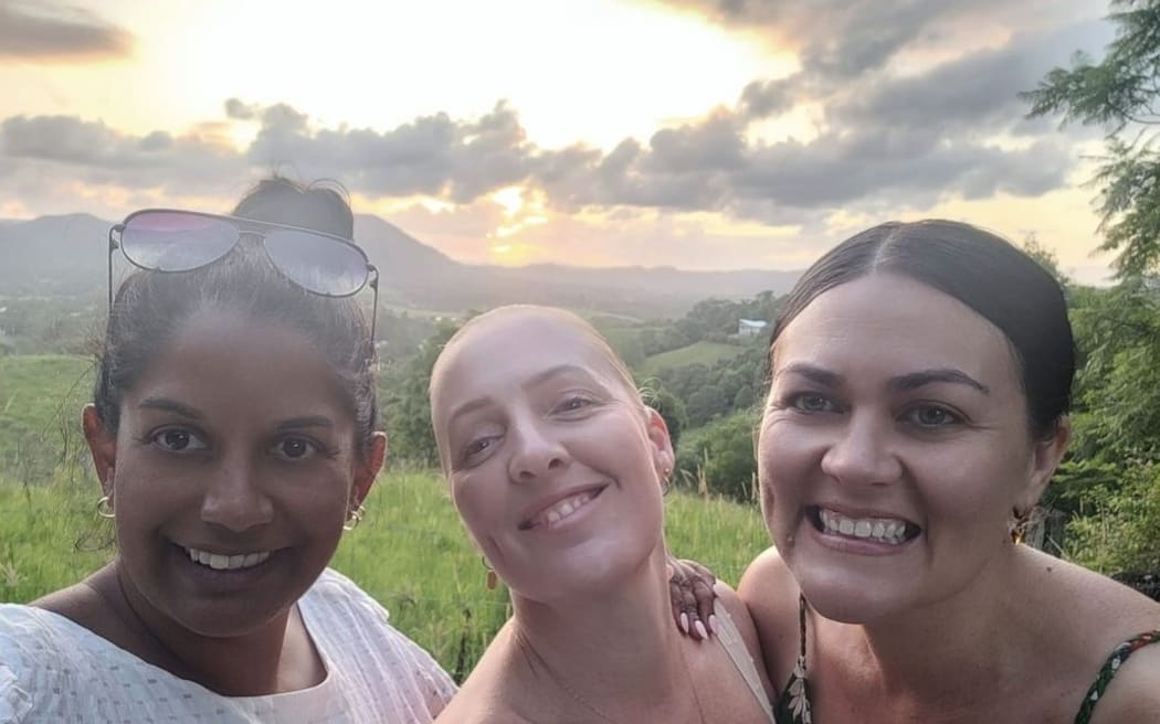 Jess Ogg, Kelly Thomas, and Kylie Rutland on a previous 'girls-cation' on the Sunshine Coast.