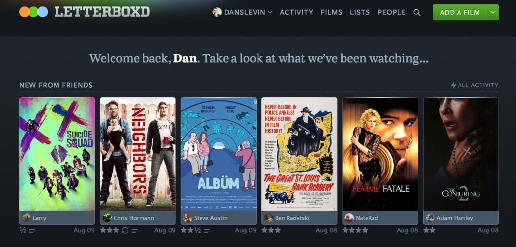 Letterboxd screen shot