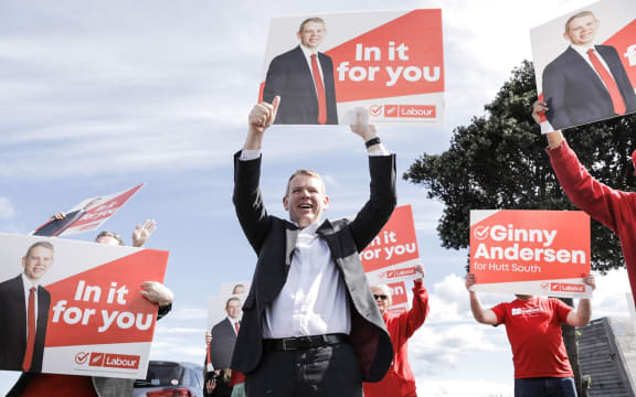 Chris Hipkins in Petone on 10 October 2023.
