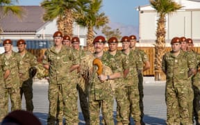 Lieutenant Colonel Kevin Williams during the handover of command, New Zealand contingent, MFO, February 2022.