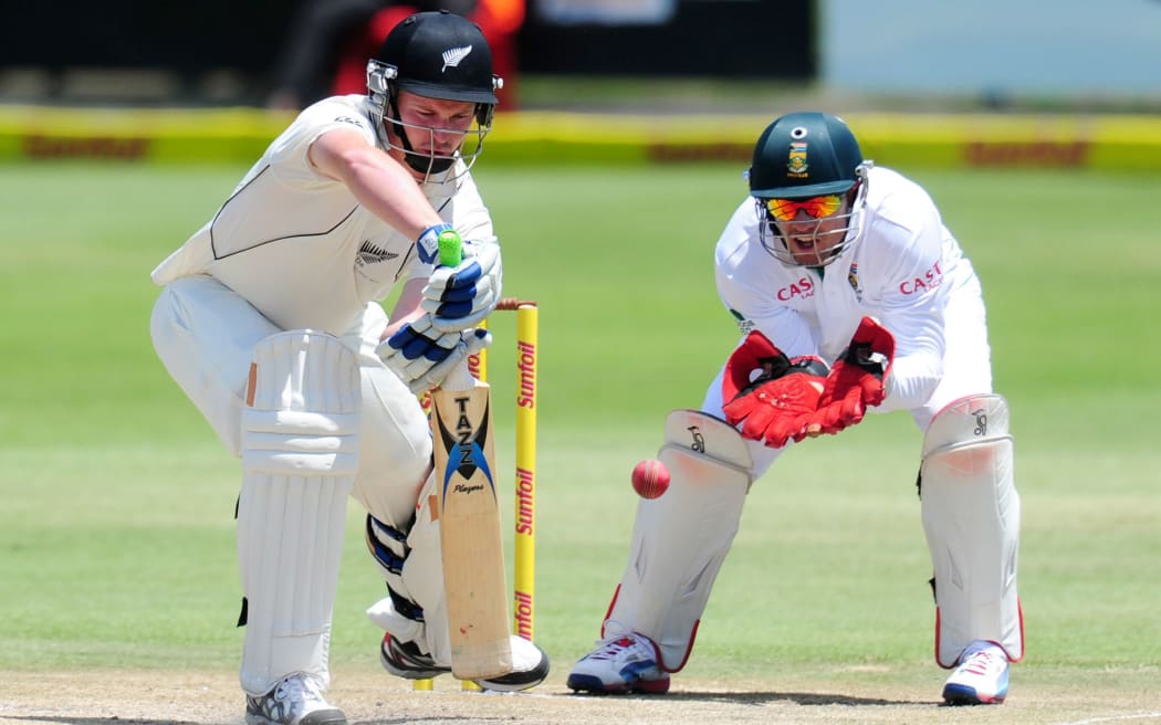 Colin Munro in his only Test against South Africa in 2013.