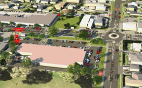 An AT artist's impression of its original plans for part of Māngere Bridge.