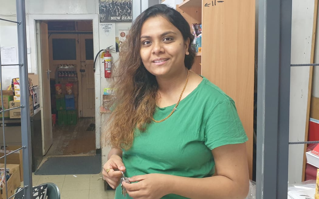 Featherstones Dairy manager Vidhi Patel in Christchurch - unhappy with Harewood Rd cycleway plans