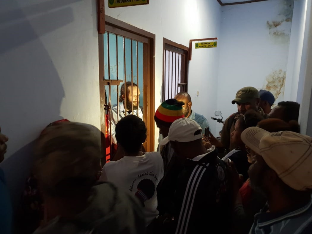 Jakub Skrzypski in an Indonesian court in Papua.