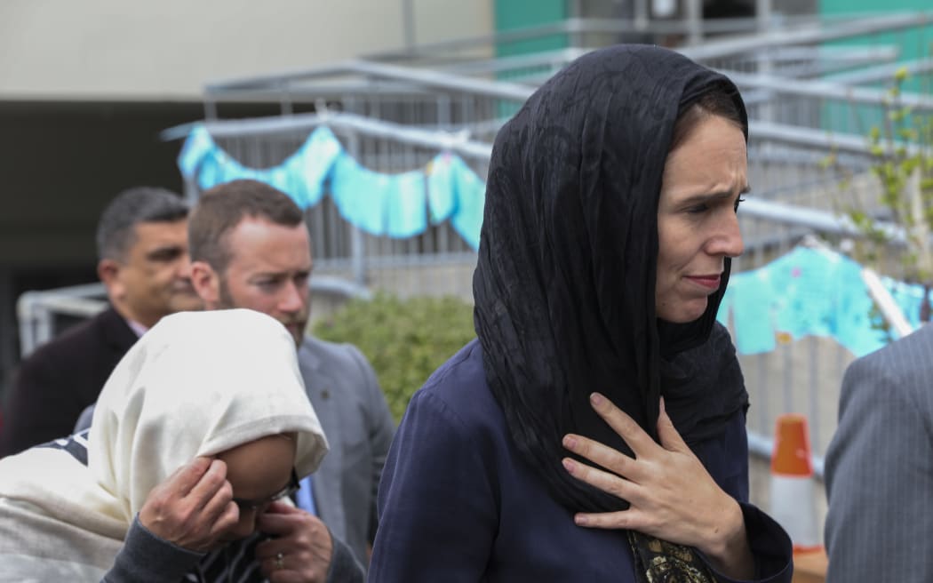 Jacinda Ardern at the Wellington Islamic Centre mosque in Kilbirnie.