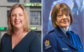 Head of Derivatives at NZX Kathryn Jaggard and Superintendent Karyn Malthus, District Commander Auckland.