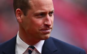 Britain's Prince William, Prince of Wales reacts prior to the English FA Cup final football match between Manchester City and Manchester United at Wembley stadium, in London, on May 25, 2024. (Photo by JUSTIN TALLIS / AFP)