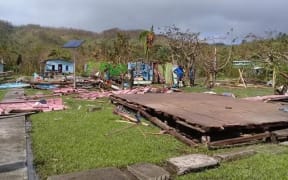 Devastation to Tiliva village from TC Harold, Kadavu, Fiji.