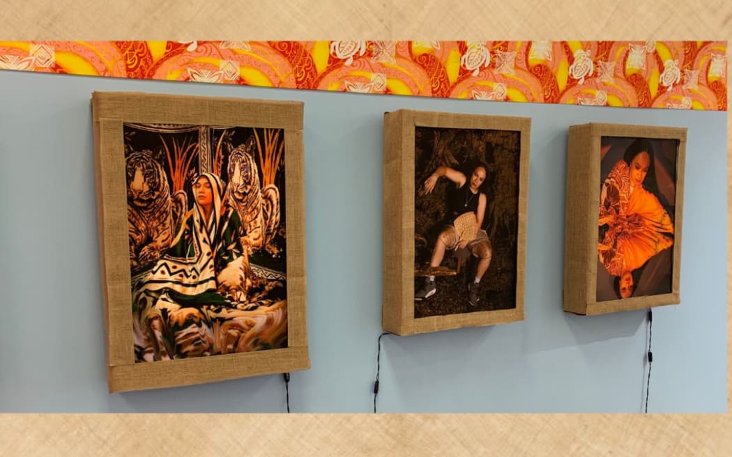 Artwork from the exhibition Queen Fiapoto: switch, code, reverse by the Samoan artists collective Malae/Co.