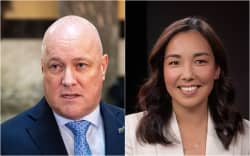 National Party leader Christopher Luxon and Opportunity leader Qiulae Wong.