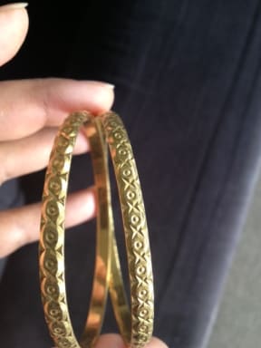 These bangles are among the items taken.