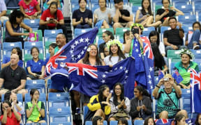 Cooks Islands netabll fans in Singapore